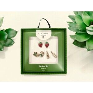 Mixed Novelty Stud Earrings 3pk - kate spade new york‎ x Target Red/Green/Gold